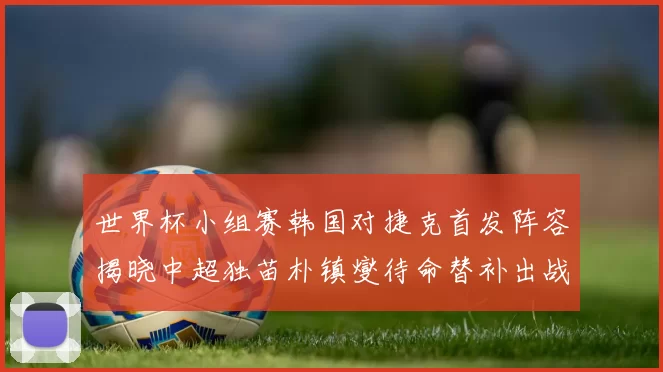 世界杯小组赛韩国对捷克首发阵容揭晓中超独苗朴镇燮待命替补出战